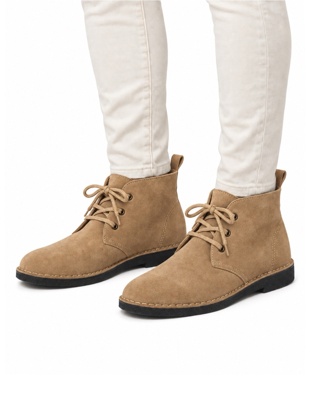 Size 9 Geronimo Women’s Pilot Tan Suede Lace-Up Chukka Desert Ankle Boots